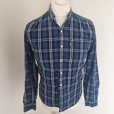 Levi's Strauss Men Slim Fit Checked Long Sleeve Casual Shirt Size Medium • £19.99