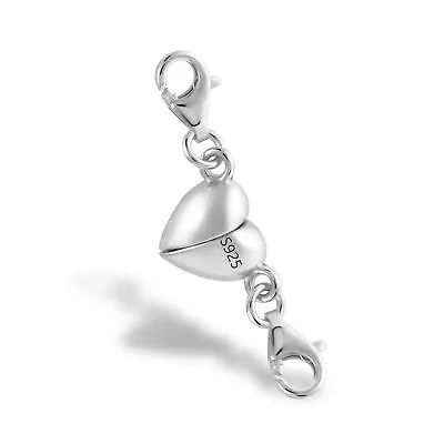 Sterling Silver Magnetic Necklace Clasps And Closures Heart Magnetic Clasps F... • $23.88