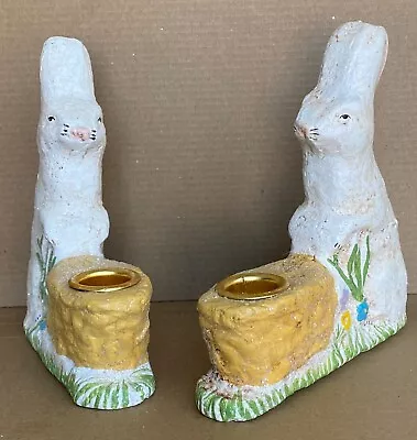 2 Never-used Easter Bunny Candle Holders Teena Flanner/Midwest Of Cannon Falls • $12