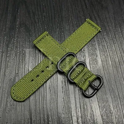 18 20 22 MM Green Nylon Canvas Watch Band Strap Quick Release Fits For Timex • $12.99