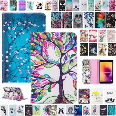 Pattern Magnetic Wallet Flip Case Cover For Samsung Galaxy Tab SM-T550 T380 T590 • $27.99