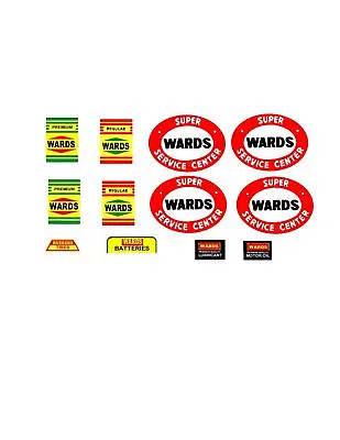 Marx Super Wards Toy Gas / Service Station Decal Set  • $12.50