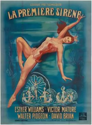 MILLION DOLLAR MERMAID Movie POSTER 27 X 40 Esther Williams Victor Mature A • $24.95
