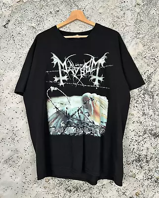 Mayhem Tour Tee Rock Band Adult Shirt Black Short Sleeve Tee - Free Shipping • $16.99