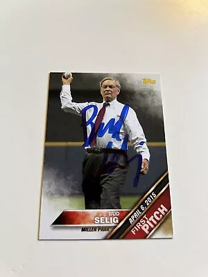 Bud Selig Signed 2016 Topps First Pitch Card # FP-12 • $19.99