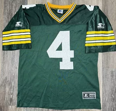 Vintage Starter Green Bay Packers Brett Favre Jersey 1995 Size Large USA Made • $24.99