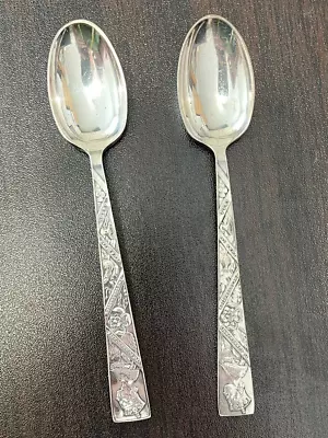 VINTAGE Mappin & Webb Souvenier Spoon Lot 2 Silver Plate Cranston Hotel London • $24.29