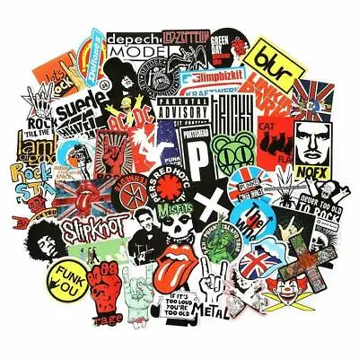 USA Saler 100PCS Rock Band Sticker Rock And Roll Music Sticker Vinyl Waterproof • $8.45