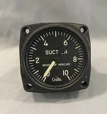 Cessna Suction Vacuum Gauge PN S-1414-N1 Standard Precision As Removed Airworthy • $19.94