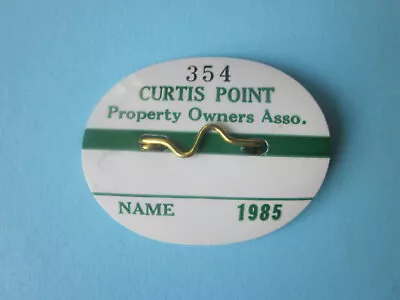 1985 Mantoloking Curtis Point New Jersey Seasonal  Beach  Badge  39  Years  Old • $14.96