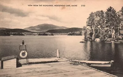 Postcard ME Moosehead Lake View From The Highlands 1947 Vintage PC H5397 • $4