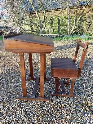 £20 • Buy Vintage School Desk And Chair Retro  Wooden Handmade Bespoke 
