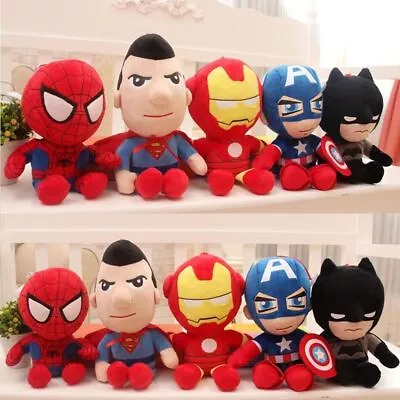 MARVEL AVENGERS Hero Plush Doll Spiderman Captain America Soft Stuffed Toys Gift • £7.59