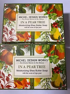 $11.61 • Buy Set Of 2 Michel Design Works Soap Bar In A Pear Tree Partridge Box Holiday Boxed