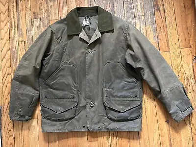 Filson Vintage Upland Tin Cloth Tan Waxed Canvas Hunting Jacket Size Medium • $198.80