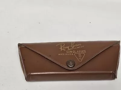 Ray Ban Vintage Clip Over Etched Gold Sunglasses Early Leather Case • $5.99