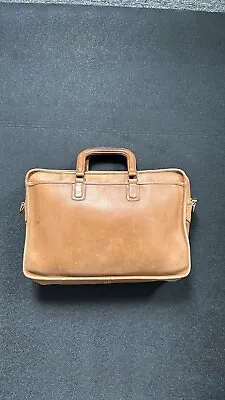 Vintage Coach Men’s Briefcase Bag Brown Unlined Leather Glove Tanned Made In USA • $120