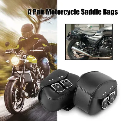 $57.99 • Buy Motorcycle PU Leather Saddle Bags For Yamaha V-Star XVS 250 650 950 1100 1300 US