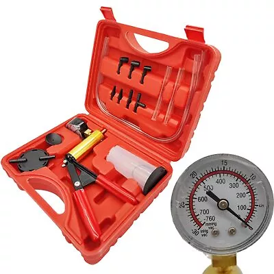 Universal Brake Fluid Bleeder Kit Hand Held Vacuum Pressure Pump Tester Tool Set • $16.74