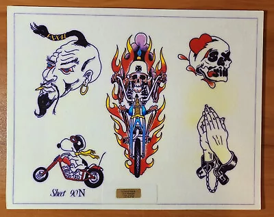 1970's Spaulding & Rogers Don Nolan Traditional Vintage Style Tattoo Flash Sheet • $109.99