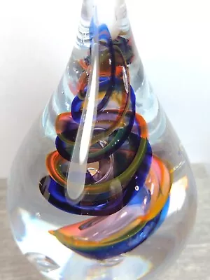 5  🌈 RAINBOW VORTEX Art Glass Studio Vintage Contemporary Paper Weight Marbles • $78.50