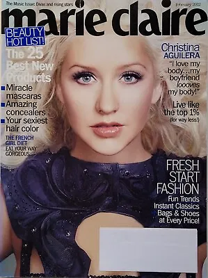 CHRISTINA AGUILERA February 2012 MARIE CLAIRE Magazine • $7