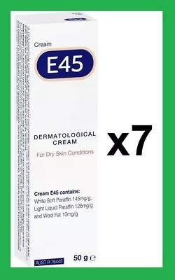 7x 50g E45 Moisturising Cream Dry Skin (350g Total) • $23