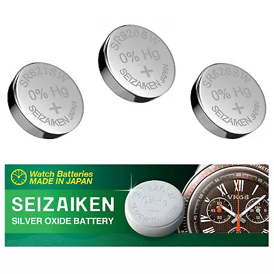 1 X Genuine Seiko Seizaiken Silver Oxide Cell Watch Battery [ALL SIZES] • £1.78