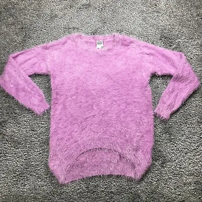 VTG Vero Moda Womens Eye Lash Sweater Size M Purple High Low Long Sleeve NWT • $20.29
