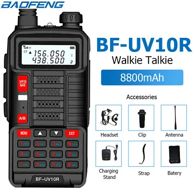 £33.99 • Buy BAOFENG LCD Dual Band UHF VHF Walkie Talkie UV-10R Ham Two Way Radio +Earpiece