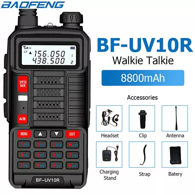 £29.99 • Buy BAOFENG LCD Dual Band UHF VHF Walkie Talkie UV-10R Ham Two Way Radio +Earpiece