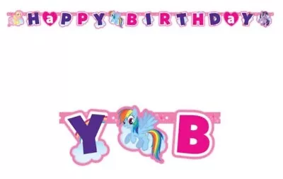 My Little Pony  Happy Birthday  Letter  Banner - Children's Party Decorations • £3.99