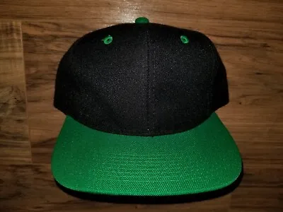 Youngan Wool Blank Hat Snapback Vtg Black Green 90s Sports Specialties 80s OG • $99.99