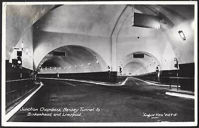 Liverpool - The Mersey Tunnel - The Junction Chambers    Empire View RP POSTCARD • £2