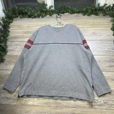 Faded Glory Mens Sweater Size XL-2XL Pullover Gray V-Neck Heavyweight Thermal • $12.99