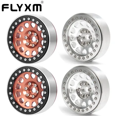 FLYXM 2.2  Metal Beadlock Wheel Rim For RC 1/10 SCX10 D90 TRX-4 Etc RC Crawler • £21.19