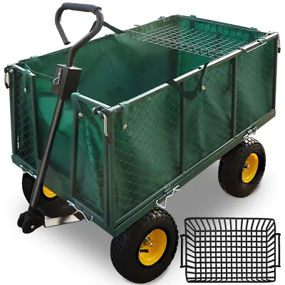 £109.95 • Buy Garden Trolley Cart Heavy Duty Folding Hand Truck 550kg 200L Shopping Trolley