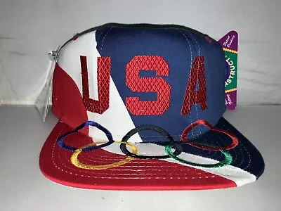 Vtg USA Olympics Snapback Hat Cap 90s Nwt Deadstock Starter Dream Team Rare Og • $30