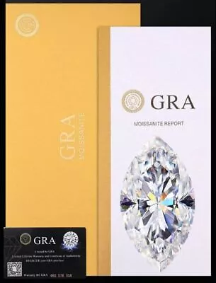 Loose Moissanite Marquise Cut Real Gem Stone W. GRA Certificate All Sizes VVS1 D • $223.99