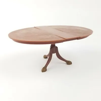 Vintage Little Hostess Table With Leaf Brown By Marx Dollhouse Miniature  • $10.99