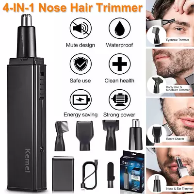 Hot Men Nose Ear Face Neck Eyebrow Hair Mustache Beard Trimmer Shaver Clipper US • $14.49