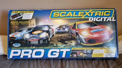 £194.89 • Buy Scalextric Digital Pro Gt Car Racing  Set , Boxed,  4 Cars , Lap Counter 