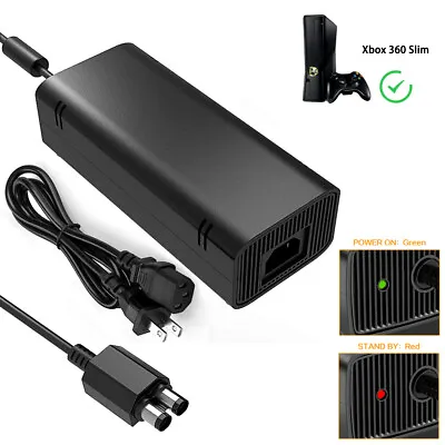 $15.95 • Buy For Microsoft Xbox 360 Slim Power Supply Adapter Brick Charger Power Cord Cable