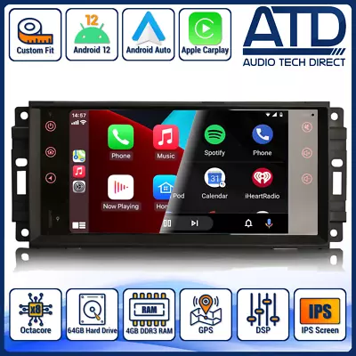 Android Auto Radio For Chrysler Grand Voyager MK5 CarPlay GPS Sat Nav Head Unit • £299.99