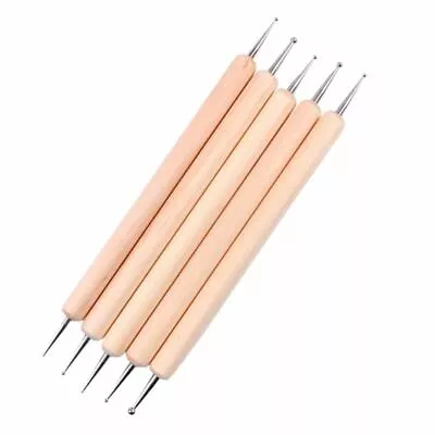 5PCS Wooden Nail Art Dotting Pen Pro Two-Way Painting Manicure Tools  • $7.95