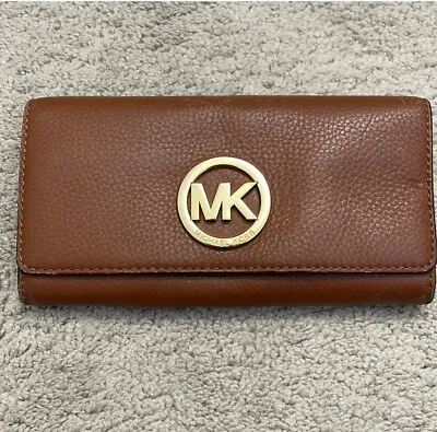Michael Kors Fulton Flap Continental Leather Wallet • $75