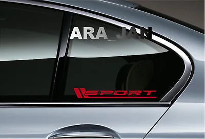 SPORT Decal Sticker Racing Car Window Logo Emblem Performance Motorsport PAIR • $15.26