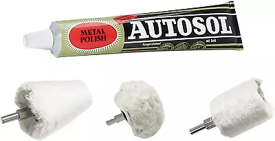 Metal Chrome Aluminum Polish Buffer With 3Pc Drill Buff Kit - 3.5 Ounce • $33.94