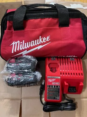 Milwaukee 48-11-1820 M18 2x CP2.0 Battery 1x Charger 1x Tote Bag Combo. • $99.99