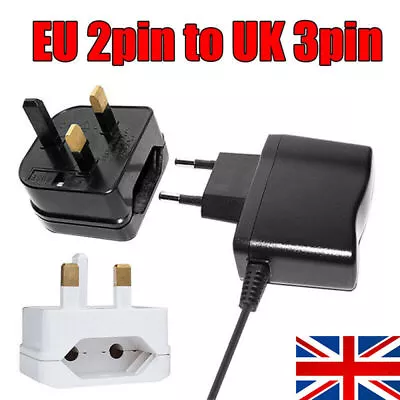 £4.43 • Buy European Euro Europe 2-Pin To 3-Pin UK Travel Plug Socket Converter Adapter UK